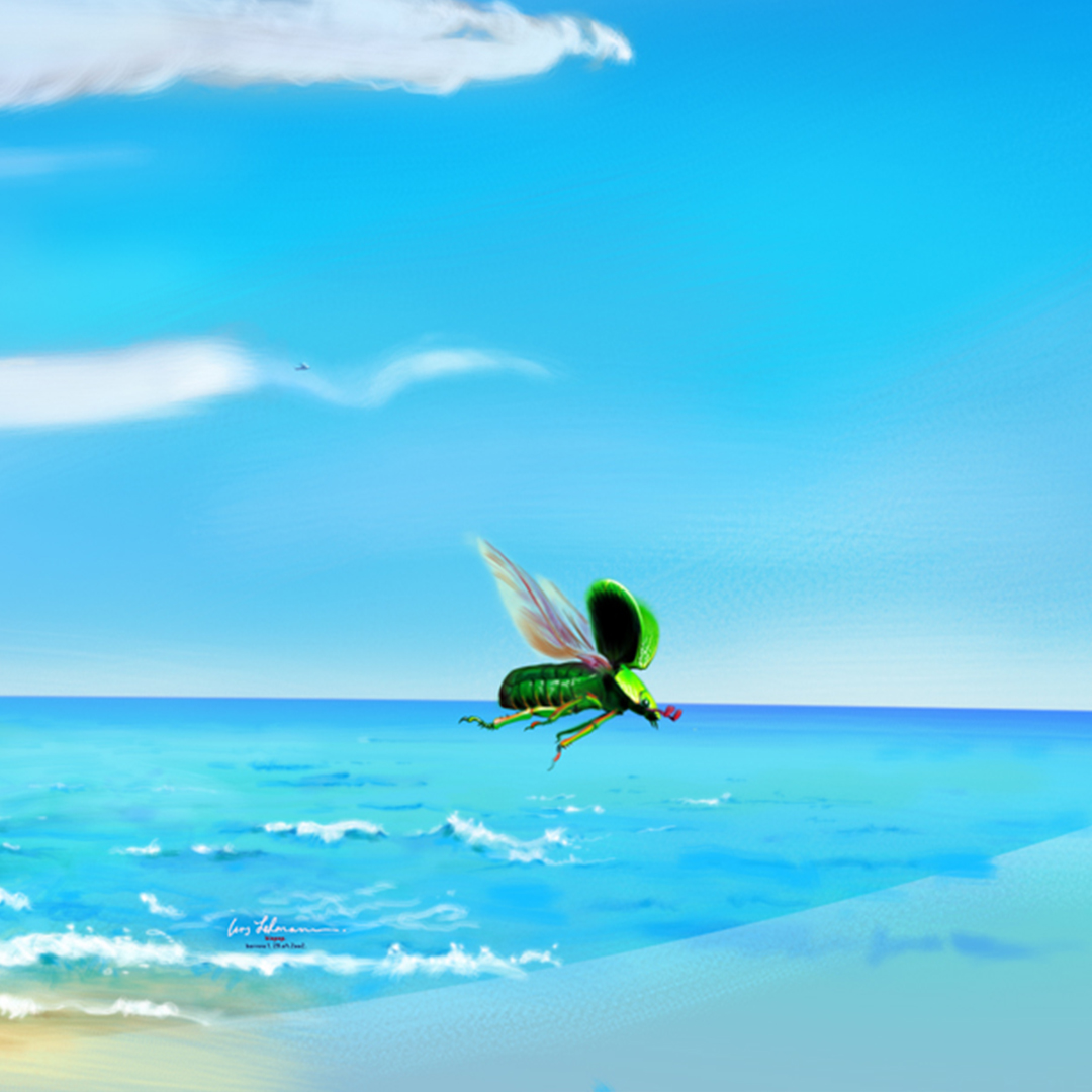 Detail aus dem Digitalgemälde „Wolke auf Borneo“. Ab 20. April an der #Ausstellung in #Zuerich.