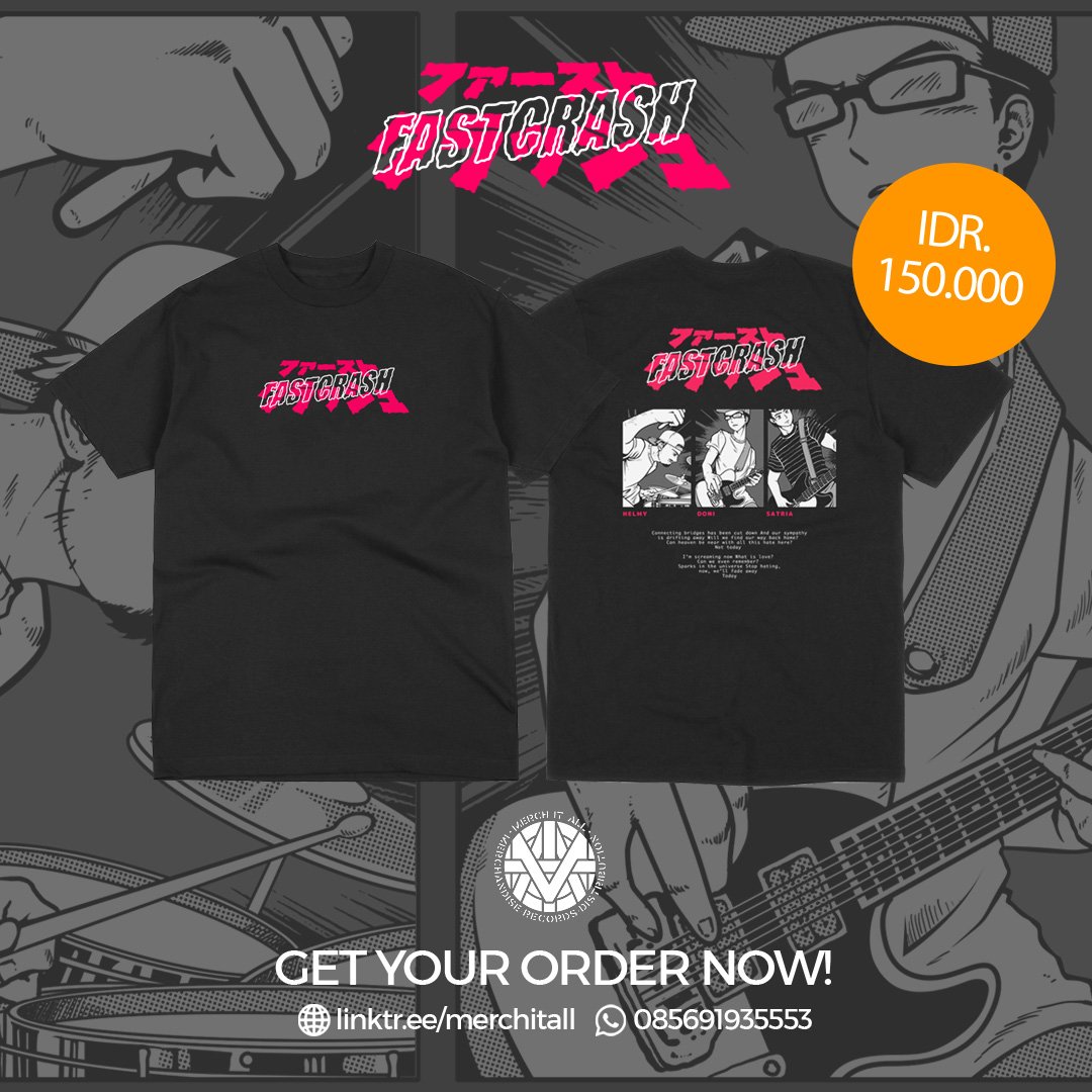 3 DAYS LEFT! Preorder tshirt Fastcrash "Sparks" WA 085691935553 / tokopedia.com/merchitall