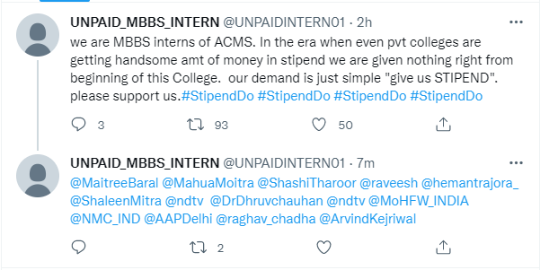 MaitreeBaral's tweet photo. "We are given nothing right from beginning of this College" #MBBS interns of ACMS say, demanding stipend. https://t.co/li1JwdDOqJ
