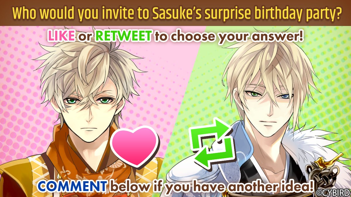 🙃Sengoku This or That!🙂

Who would you invite to Sasuke's b-day party?

❤LIKE for Ieyasu
🔁RT for Kenshin!

Comment if you think someone else should crash the party!🥳

#ikesen 
#ikemensengoku