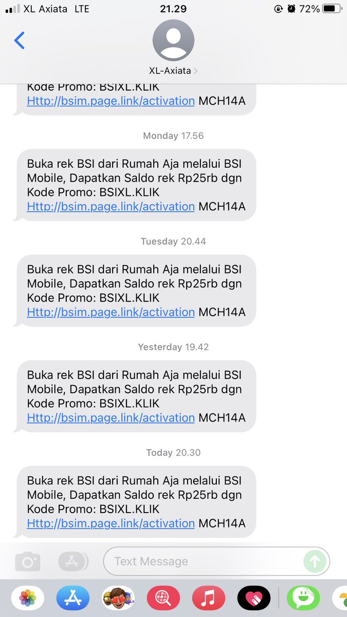 7astrid7's tweet photo. @myXL kok sekarang jadinya spam iklan rekening BSI @bankbsi ya? Emang secara aturan dari @YLKI_ID atau @ojkindonesia boleh ya? 🤔 https://t.co/AxrpZmYzGi