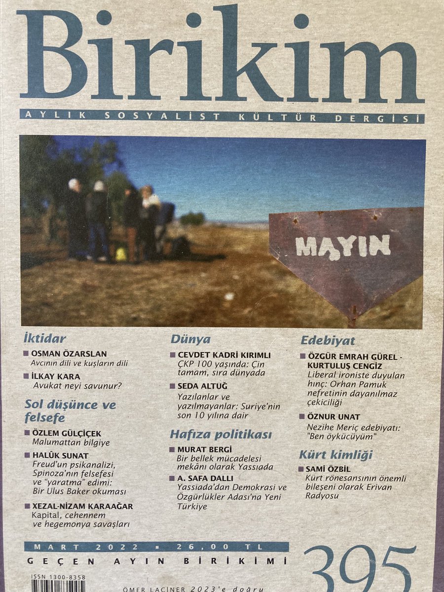 BİR ULUS BAKER OKUMASI/ Freud'un psikanalizi, Spinoza'nın felsefesi ve 'yaratma edimi' (Halûk Sunat, Birikim, Mart 2022).