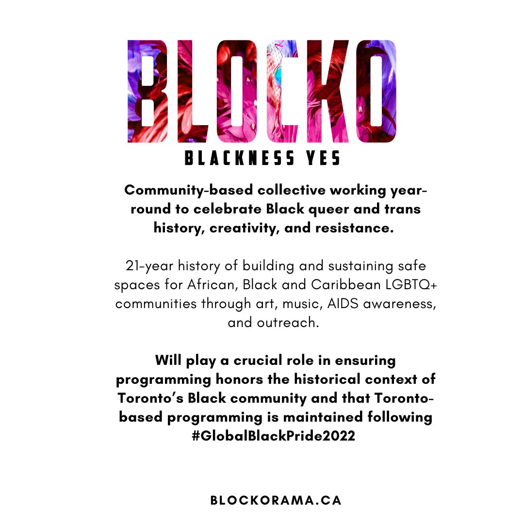 GlobalBlakPride's tweet photo. #GlobalBlackPride2022
#Blockorama and #Blockobana are two events organized by @Blockorama, a volunteer collective made up of professional DJs, stage and visual artists, community organizers, healthcare practitioners and activists.
#GlobalBlackPride https://t.co/j5KvXlHMR5