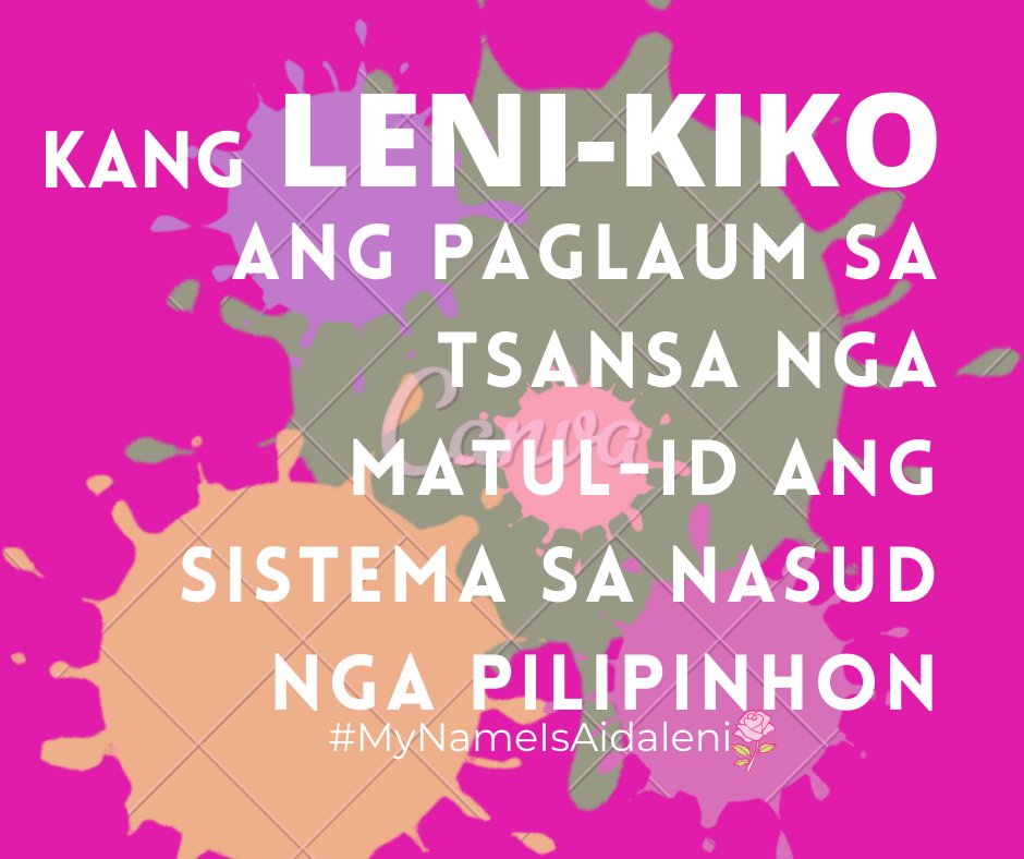 aidalyn's tweet photo. #LeniKiko https://t.co/zdSSBdY5eu