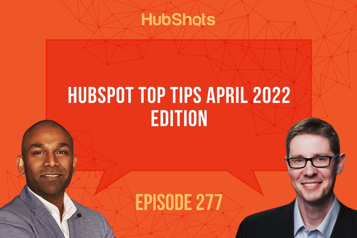HubShots's tweet image. HubShots Episode 277 is now live! 📻

In this episode, Craig and Ian dive into April 2022 Edition of HubSpot top tips and more!  

Full show notes available at: hubs.ly/Q017JlrN0

#HubShots #HubSpot #Marketing
