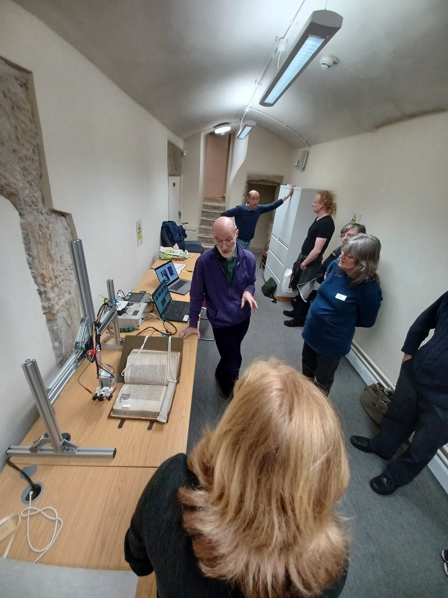 weefiddler's tweet photo. We were then treated to an amazing workshop with Prof Richard Gameson (Durham University) and Prof Andy Beeby (Durham University) in @PalaceGreenLib. Talking pigments ๐จ! #IIAC9 https://t.co/aGgOd4EdVU