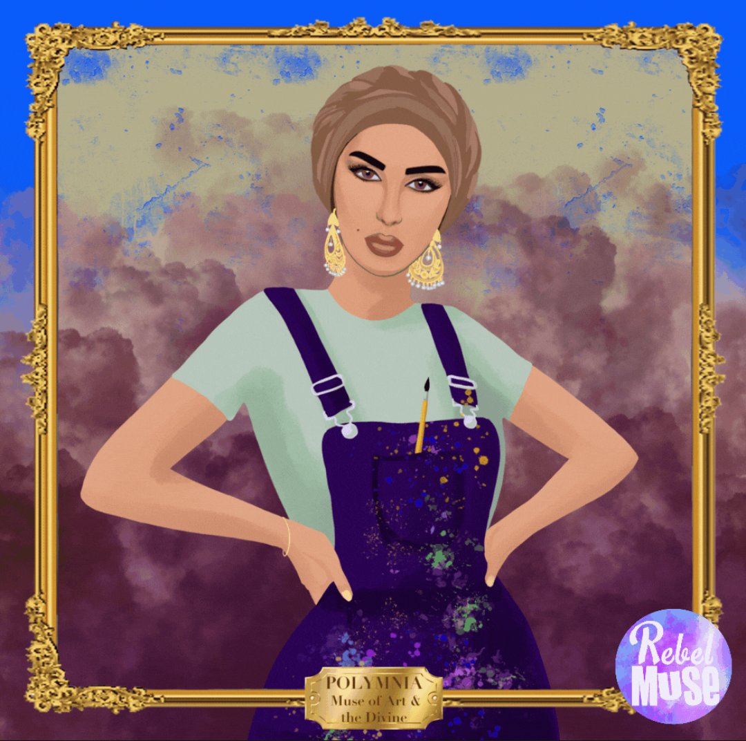 AnastasiaVM's tweet photo. GM and happy Friday from Polymnia, the Muse of Art &amp; the Divine:
🎨Loves: Everything expensive
🎨Regrets: accidentally inventing the patriarchy
🎨Secretly: is Banksy
@TheMusesNFTs #NFTProject #NFTCommunity #greekmyth https://t.co/3dbAXAU2Yv