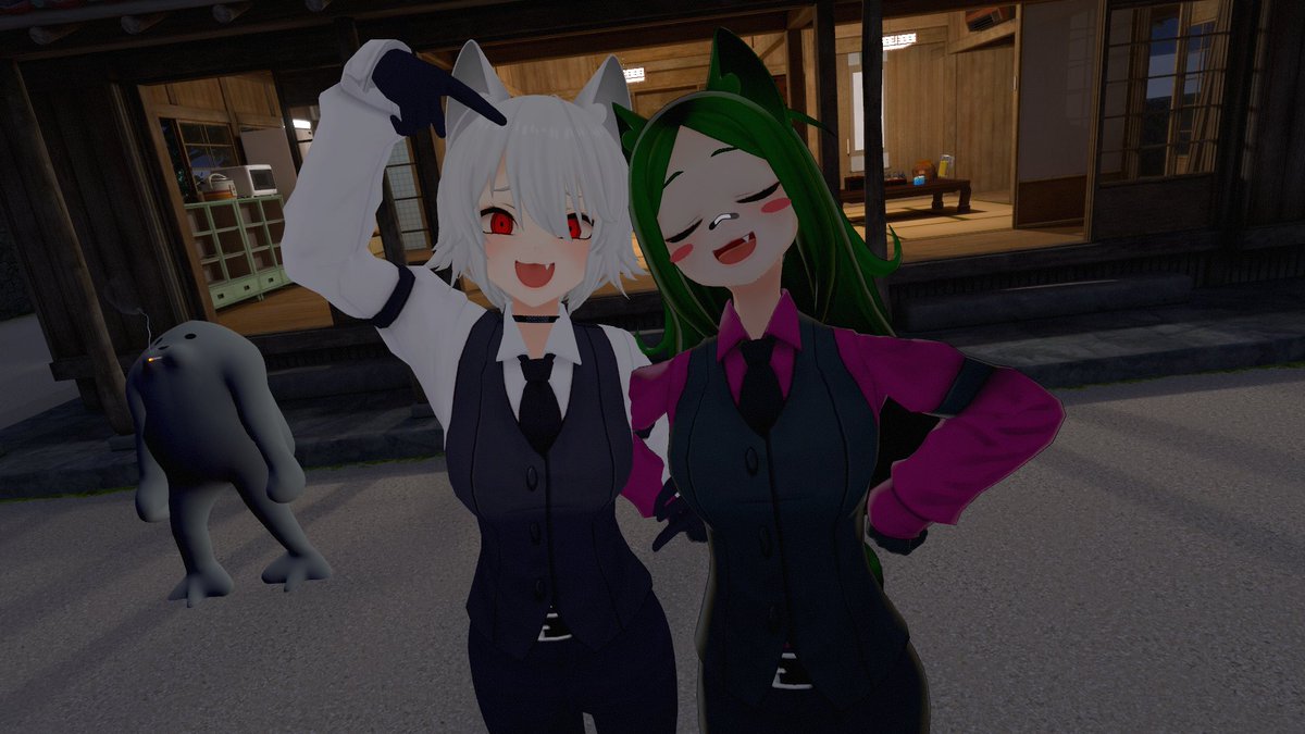 VRTIZURU's tweet photo. おしのえびちゃんがきてくれた!💕
#VRChat
#HelltakerCerberus https://t.co/dY0nxOX5XQ