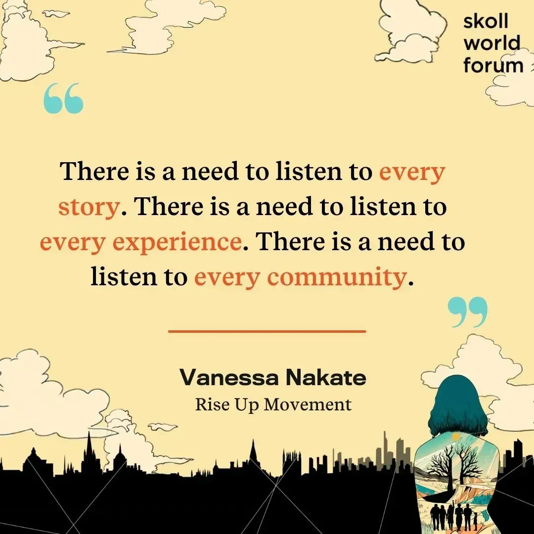 SkollFoundation's tweet image. Some of the nations most vulnerable to the effects of climate change have been largely ignored in conversations about solutions. Youth climate activist and @Riseupmovt leader @vanessa_vash is advocating to change that. #SkollWF