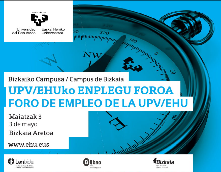 EnpleguGuneak's tweet photo. 📣UPV/EHUko #Enplegu #Foroa (Bizkaiko Campusa) 
📌191 #lan eskaintza eta 70 enpresa partehartzaile
Izena eman apirilaren 18a baino lehen @upvehu 
👉https://t.co/ai9dDd9lFZ https://t.co/aVRb5O72pd