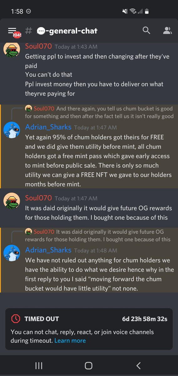 Soul070_'s tweet photo. Told @adrian__sharks that "refunding investors is always an option" and it wasn't appreciated I guess @MetaSharksNFT  you are falling so far 😔🥲 #metasharksnft https://t.co/2cxwFP6KrZ