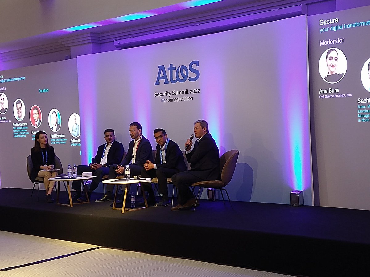 clx_leroux's tweet photo. One aspect of securing digital transformation is related to the workplace, in two past years there has been acceleration in the move to digital workplace @msftsecurity @pdominjon #AtosSecuritySummit https://t.co/cpZuP585Rp