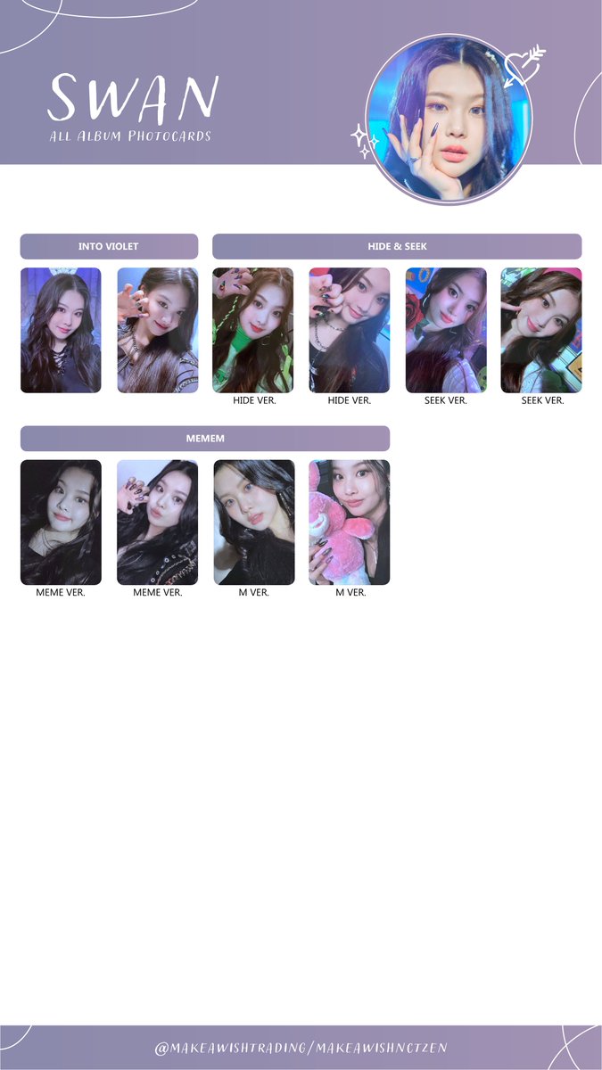 purple kiss photocard template: member templates swan, goeun