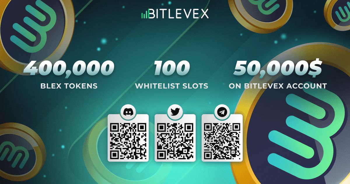 🚨 Airdrop: Bitlevex
🔥 Total Reward: $50000 in 2500 bitlevex.com accounts + $10000 for 250 winners (400,000 $BLEX tokens)
🏆 Winners: 2500 Random Winners + 250 Top Referrals
🚀 Distribution: After 30 April 2022

ℹ️ Airdrop Link: t.me/BitlevexAirdro…