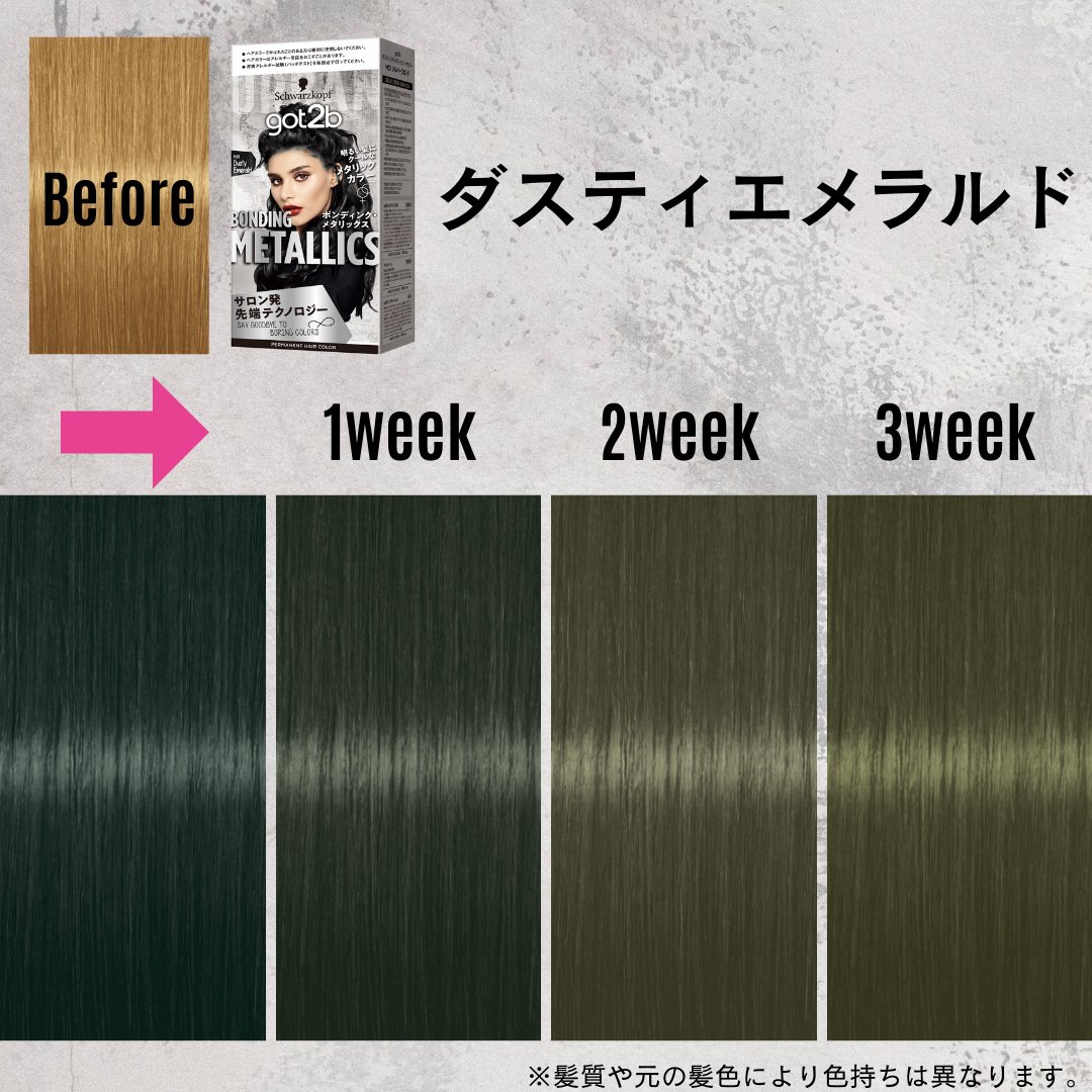 GOT2Bボンディング・メタリックスヘアカラーダスティエメラルド
