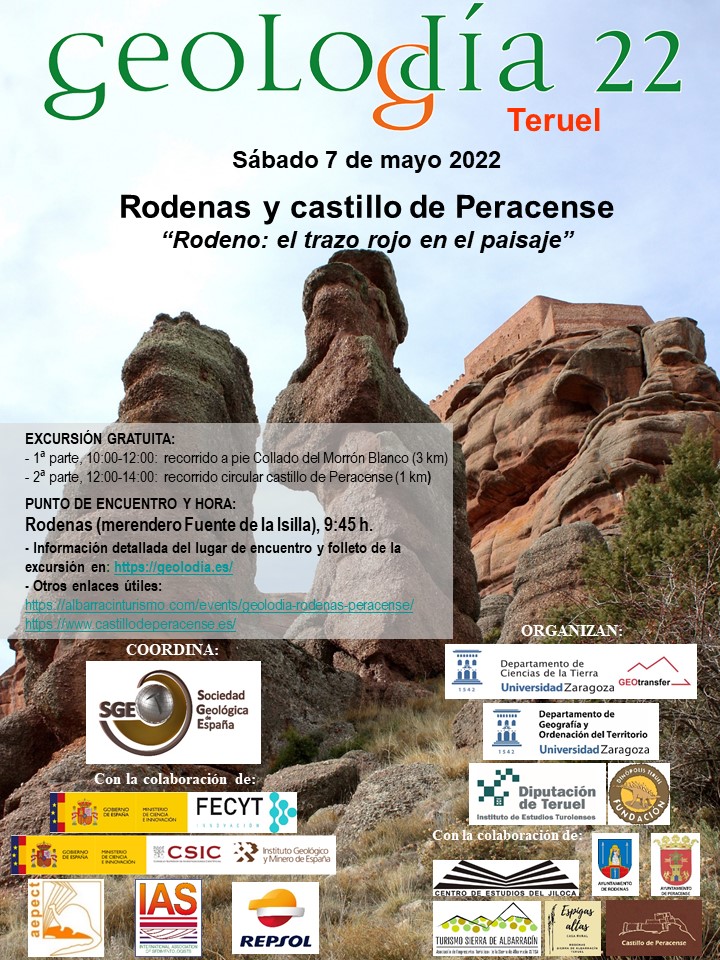 Funda_Dinopolis's tweet photo. El próximo sábado 7 de mayo se celebra en #Rodenas y en el castillo de #Peracense el @GeolodiaES 22. Desde la @Funda_Dinopolis os animamos a participar. Toda la información necesaria en el cartel del evento. https://t.co/iwEFub47wR