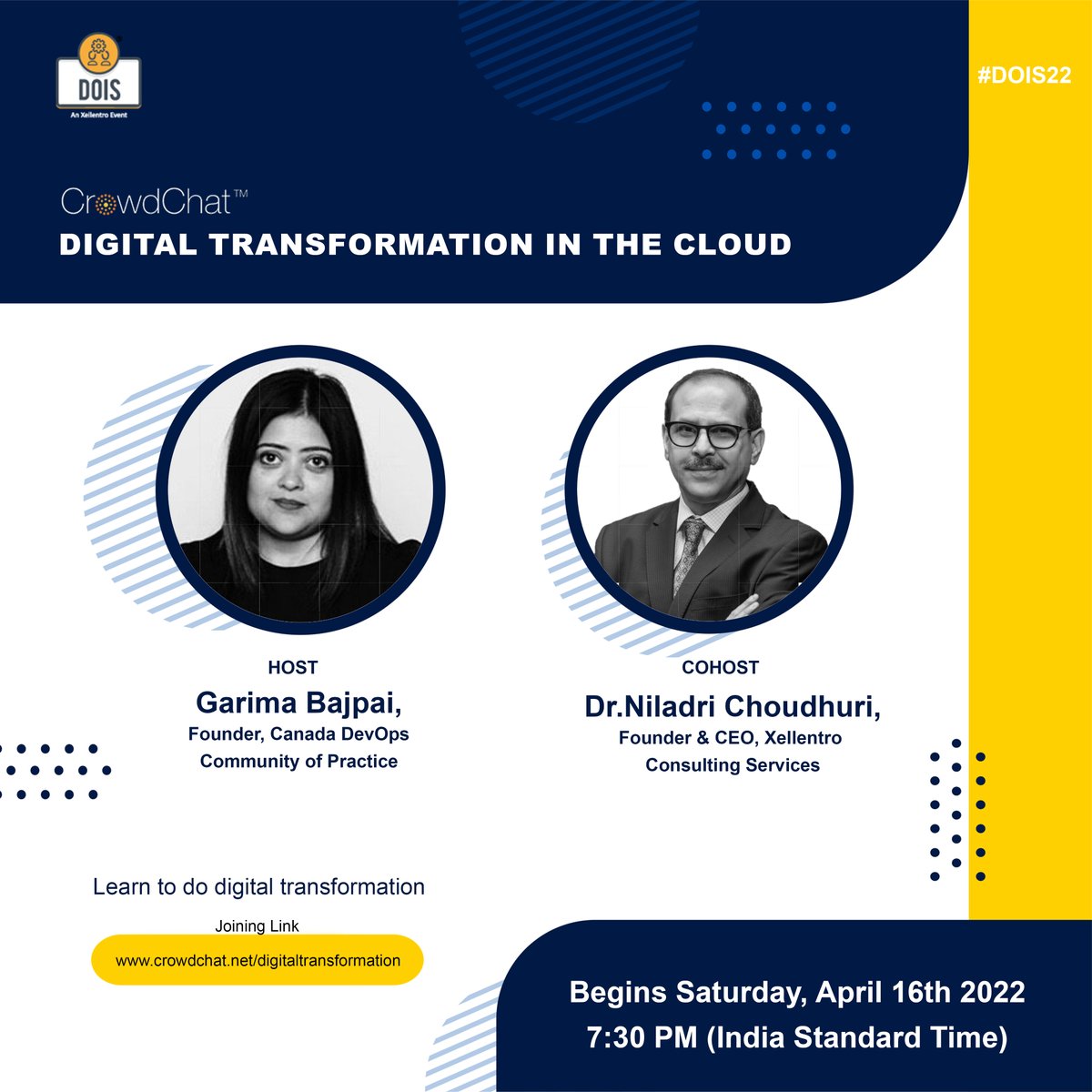 DevOpsIS's tweet photo. Share your successes and challenges in ‘Digital Transformation on the Cloud’ in the crowd chat on 16 April ‘22 at 07:30 PM(IST). Click here to join – https://t.co/MjbLcgGRm8
#digitaltransformation #cloud #ai #ml #devops #devsecops #sre #vsm #dataops #mlops #crowdchat https://t.co/Di0pQk8F0U