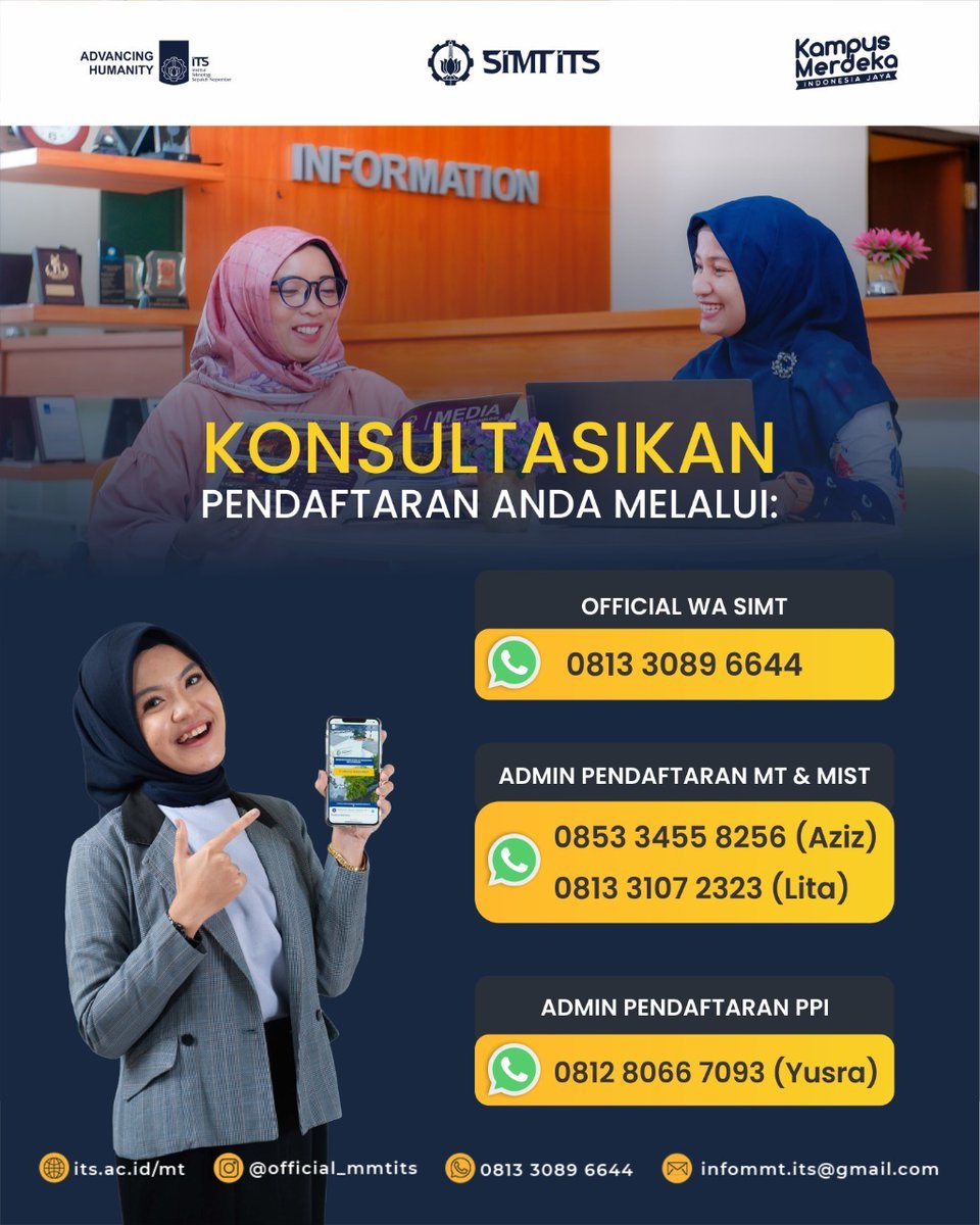 its_campus's tweet photo. Peroleh informasi pendaftaran dengan follow @/official_mmtits di Instagram
#ITSSurabaya #ITSCampus #PendaftaranS2 #KuliahOnline #KuliahS2 #simtits https://t.co/IBdxAderuJ