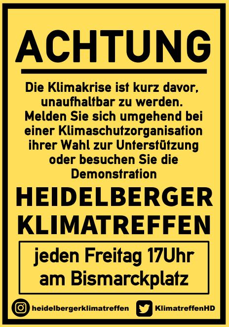 Heidelberger Klimatreffen (@klimatreffenhd) on Twitter photo Heute um 17 Uhr ist wieder das Heidelberger Klimatreffen!
<a href="/fff_heidelberg/">FridaysforFuture Heidelberg</a> <a href="/S4FHD/">Scientists4Future Heidelberg</a> <a href="/XR_Heidelberg/">Extinction Rebellion Heidelberg</a> <a href="/P4F_Heidelberg/">Parents for Future Heidelberg</a> <a href="/Radentscheid_HD/">Radentscheid Heidelberg 🚲🚲🙋🏻♂️🧕👩🦰🧒🏿👶🏽</a> <a href="/KlimaentscheidH/">Klimaentscheid Heidelberg</a> <a href="/klimalisteRhNe/">Klimaliste Rhein-Neckar | @klimalisteRhNe@mas.to</a> <a href="/GrueneHD/">Grüne Heidelberg</a> <a href="/danalkay/">Daniel Al-Kayal</a> <a href="/linkeheidelberg/">DIE LINKE. Heidelberg</a> <a href="/StadtpolitikHD/">Stadtpolitik HD</a> <a href="/stadtredaktion/">Die-Stadtredaktion</a> Heute um 17 Uhr ist wieder das Heidelberger Klimatreffen!
<a href="/fff_heidelberg/">FridaysforFuture Heidelberg</a> <a href="/S4FHD/">Scientists4Future Heidelberg</a> <a href="/XR_Heidelberg/">Extinction Rebellion Heidelberg</a> <a href="/P4F_Heidelberg/">Parents for Future Heidelberg</a> <a href="/Radentscheid_HD/">Radentscheid Heidelberg 🚲🚲🙋🏻♂️🧕👩🦰🧒🏿👶🏽</a> <a href="/KlimaentscheidH/">Klimaentscheid Heidelberg</a> <a href="/klimalisteRhNe/">Klimaliste Rhein-Neckar | @klimalisteRhNe@mas.to</a> <a href="/GrueneHD/">Grüne Heidelberg</a> <a href="/danalkay/">Daniel Al-Kayal</a> <a href="/linkeheidelberg/">DIE LINKE. Heidelberg</a> <a href="/StadtpolitikHD/">Stadtpolitik HD</a> <a href="/stadtredaktion/">Die-Stadtredaktion</a>