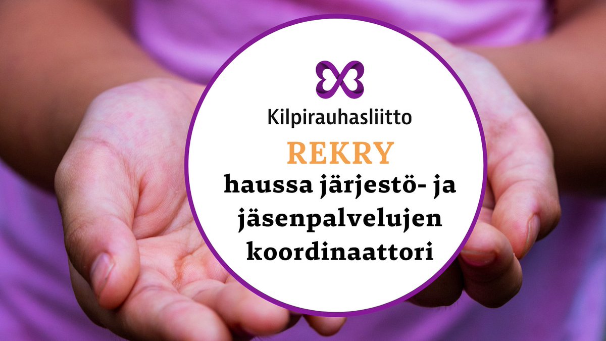 Haemme osaajaa mm. jäsenyhdistystemme toiminnan tukemiseen ja sekä tarjoamiemme palvelujen kehittämiseen ja toteuttamiseen. Työsuhde on vakituinen. Katso lisää: kilpirauhasliitto.fi/ajankohtaista-2
#rekry #soteJärjestö #jäsenPalvelut 
<a href="/Krliitto/">Kilpirauhasliitto</a>