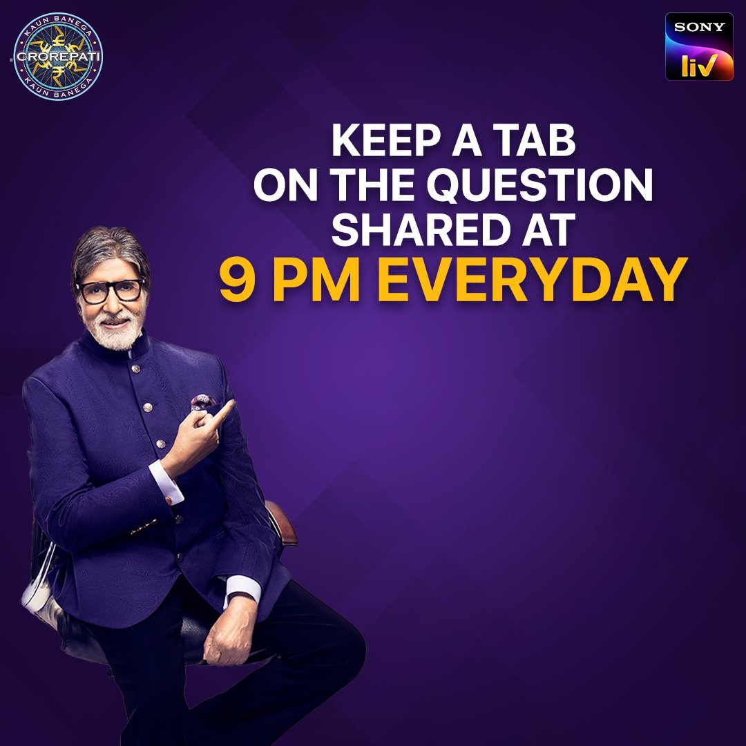 SonyLIV's tweet photo. The only wait is for 9th April! π₯³
To register on #KBC14, answer the questions asked from #9thApril9pm.#RegistrationsBegin
#KaunBanegaCrorepati #KBConSonyLIV
@sonyTV @SrBachchan https://t.co/WLJnnqMRCn
