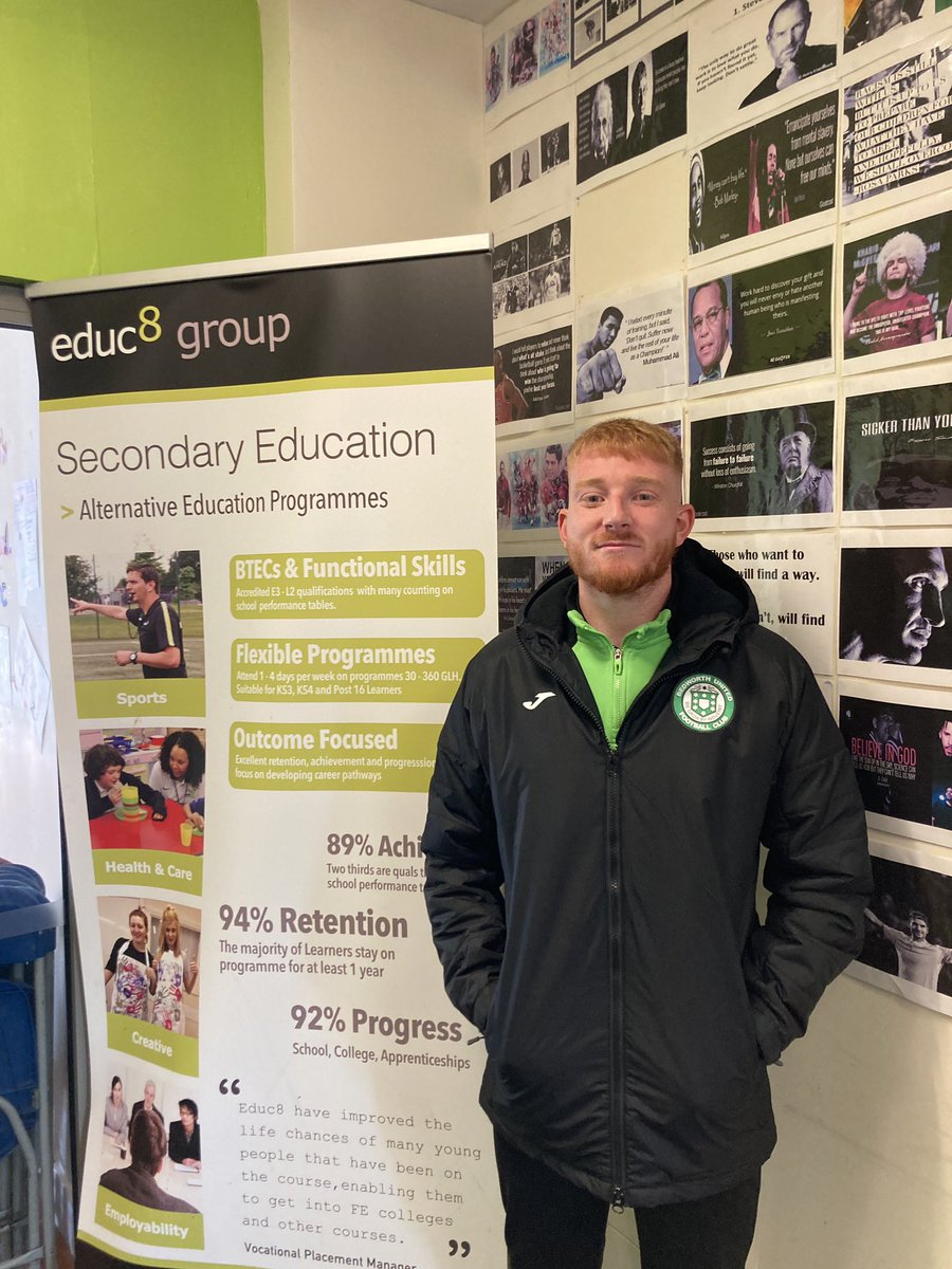 Coventry welcomed an old friend back! Our former tutor Reece, who now works for Bedworth United delivering post 16 football education programmes, popped in to speak to some of our year 11's about their plans for next year. #learners #futureplans #coventry