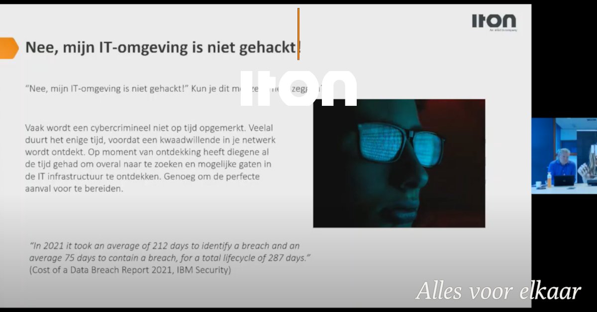 Ons webinar 𝐙𝐨 𝐰𝐚𝐩𝐞𝐧 𝐣𝐢𝐣 𝐣𝐞 𝐭𝐞𝐠𝐞𝐧 𝐜𝐲𝐛𝐞𝐫𝐜𝐫𝐢𝐦𝐢𝐧𝐚𝐥𝐢𝐭𝐞𝐢𝐭 gemist? Deze is nu gratis terug te kijken via ITON TV. 

iton.nl/iton-tv/

#webinar #cybercriminaliteit #defender