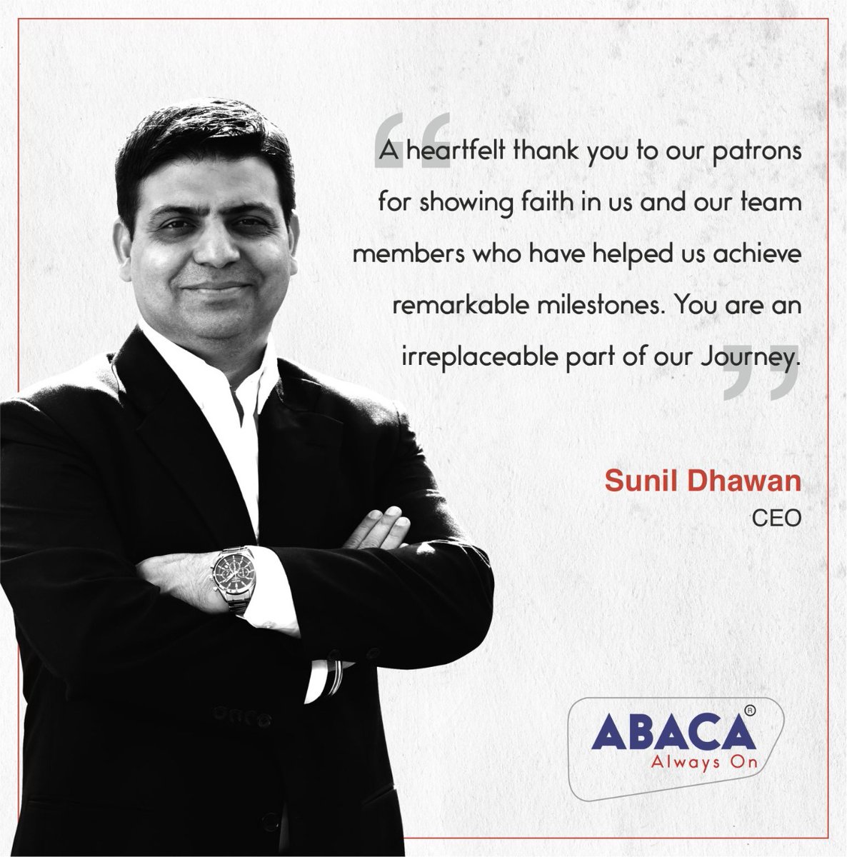 Abacasys's tweet photo. What an Epic Journey it has been! 
Abaca is Celebrating the Successful Completion of 16 Years of a Journey full of dreams turned into reality, owing to the contribution of our team members and the faith placed in us by our patrons. Accompany us, by joining our growing team! https://t.co/kkPfztX9Gt