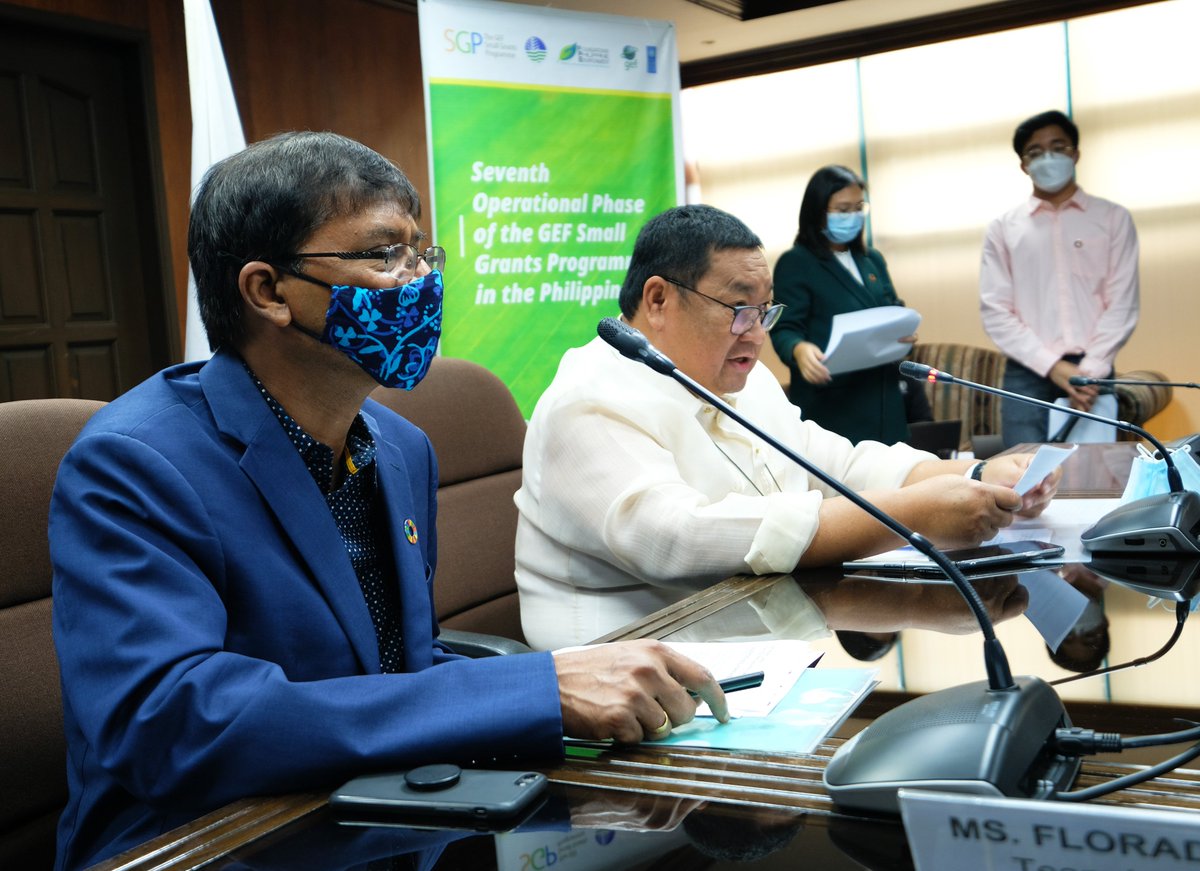 UNDPRRSelva's tweet photo. We launched the 7th Operational Phase of the Small Grants Programme (#SGP7) with @DENROfficial Acting Sec. Jim Sampulna today!

SGP7 is groundbreaking in its landscape approach through CSO partnerships and community-based activities w/ environmental benefits! https://t.co/ZuLE3V9IlM