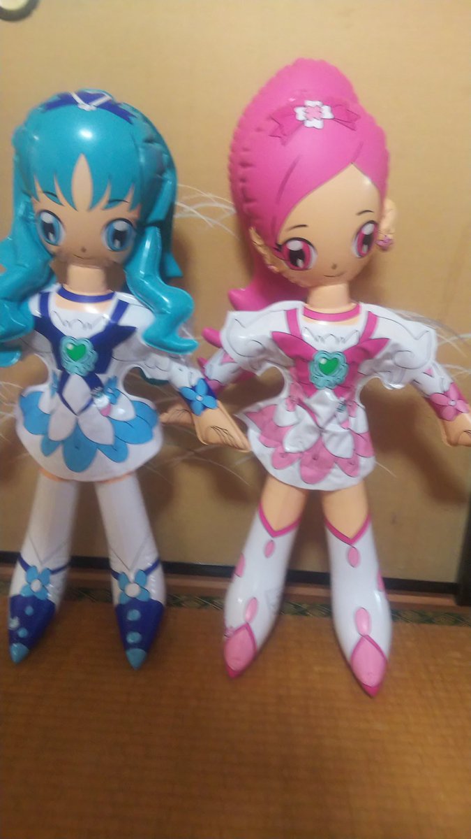 punicureballoon's tweet photo. プリキュアの空ビ人形がフローラ以降無くなったのが残念ですね(´��ω・`)
可愛いプリキュアが空気を入れられて膨らむのが堪らなく好きなんですが、悔やまれます(´･ω･`; ) https://t.co/OvEo4cIxiq