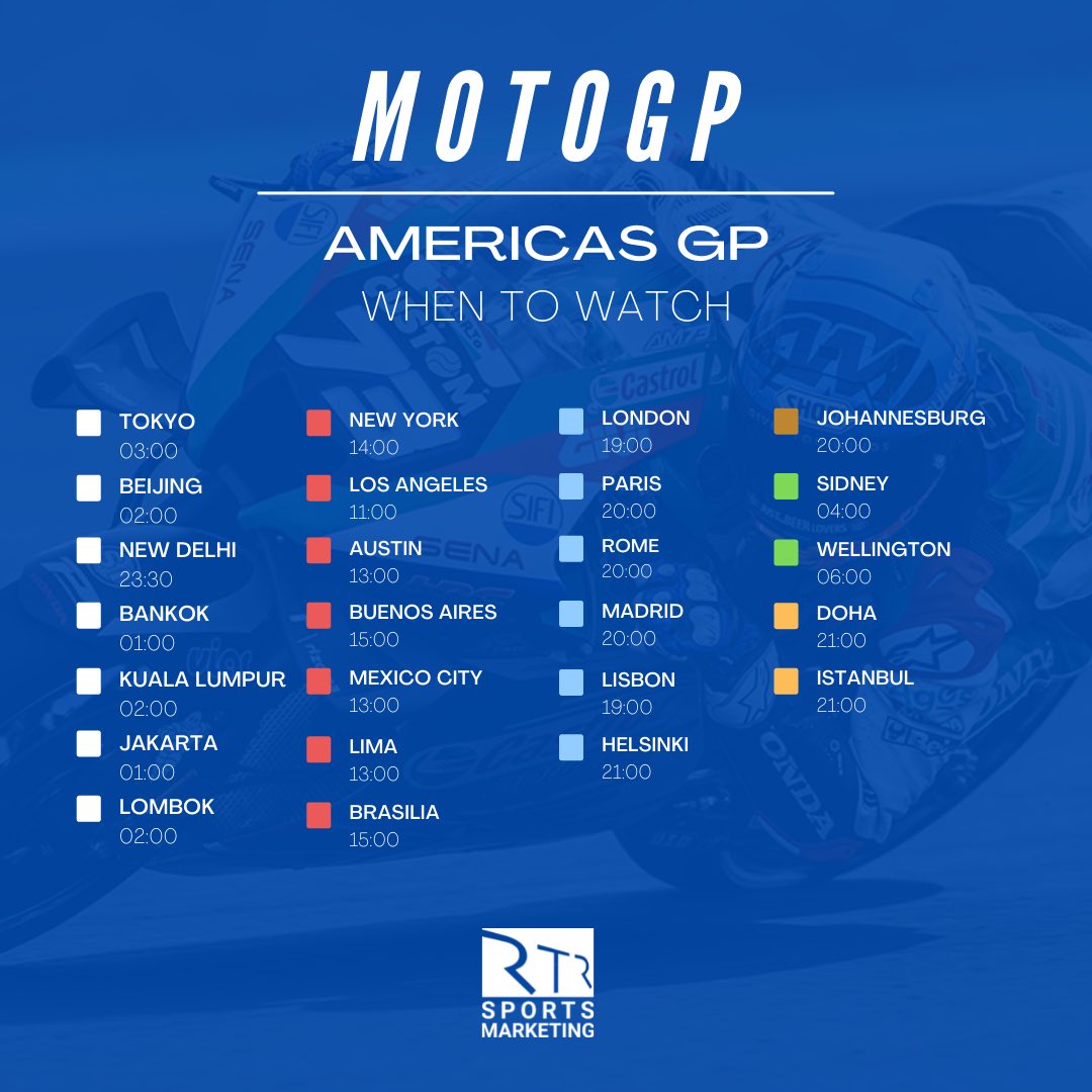 rtrsports's tweet photo. Don’t miss out Formula 1, MotoGP and Formula E this weekend!
Check our timetables and enjoy your races, planned for April 10th (except for Los Angeles, F1, April 9th at 10:00 PM).
Are you ready?
#WhenToWatch #Formula1 #MotoGP #FormulaE #RTRSports https://t.co/epesVjVF5d