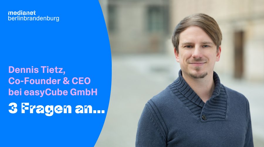medianetbb's tweet photo. Digitale #Events & #Messen erlebbar machen – das hat sich @easyCube auf die Fahne geschrieben und dafür das #Tool #easyMatchmaking entwickelt. Was dahintersteckt, erklärt uns Dennis Tietz, Co-Founder & Geschäftsführer, im #medianet #Interview! #3Fragenan https://t.co/fmclTBLpHd https://t.co/sEImDosWFo