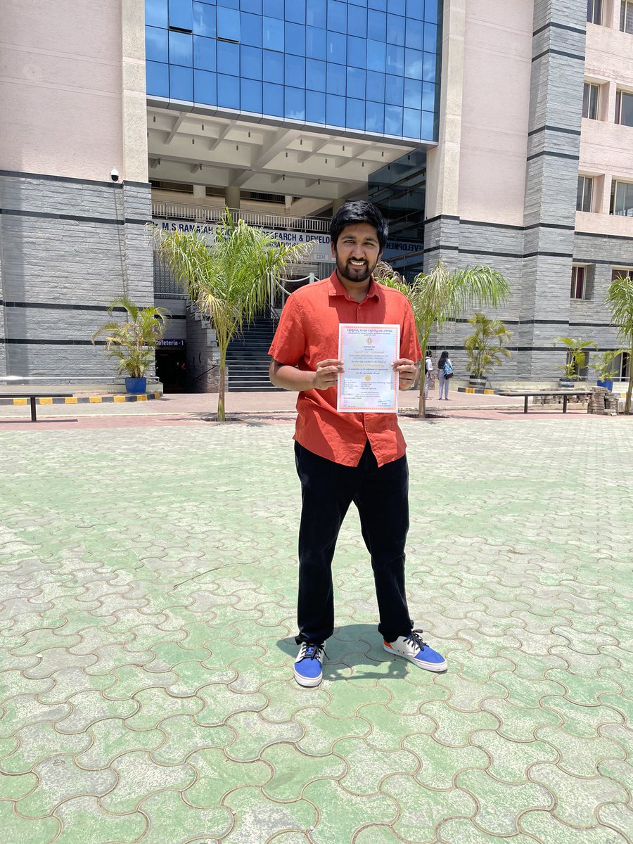BjSujay's tweet photo. Got my degree certificate!!!
#MSRIT #VTU https://t.co/Q496aVQpeD