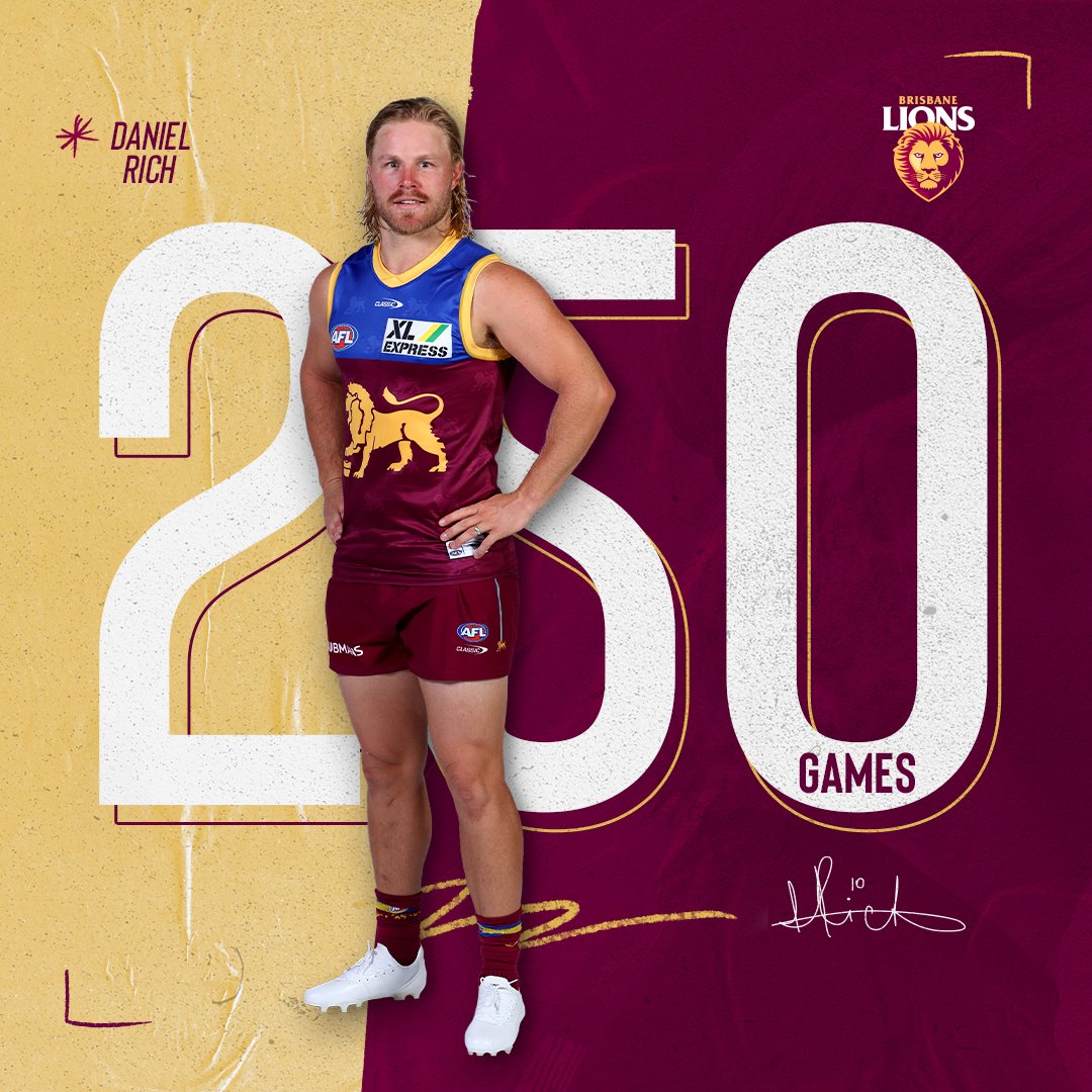MNA_StreetTeam's tweet photo. #Congratulations to #DanielRich of the @brisbanelions on his 250th game coming up tonight! This game is for you Richy!!! Thank you for all the loyalty you've showed sticking it out with the Lions
#DanRich #Game250 #Milestone #Victory https://t.co/NlWtETUccj
