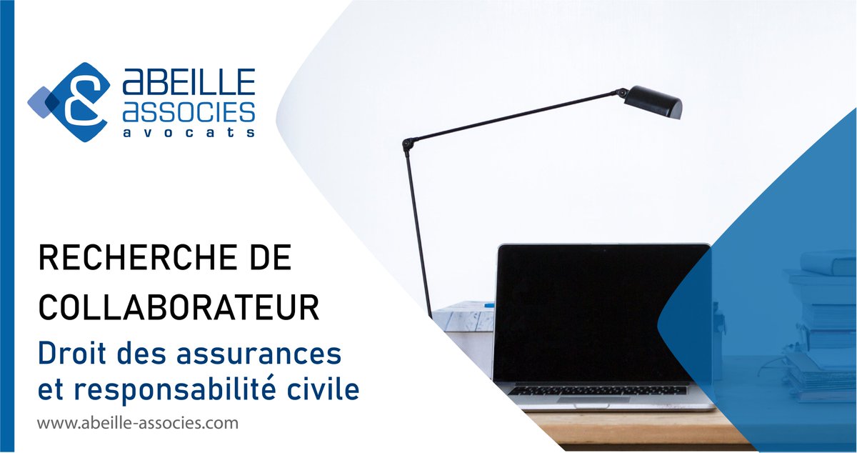 ABEILLEAVOCATS's tweet photo. 💼@ABEILLEAVOCATS recrute !

Un/e collaborateur/trice à #Aixenprovence ou #Marseille 

✔️spécialisé(e) en Droit des assurances et responsabilité civile

➡️CV et lettre de motivation à Me Mathilde CHADEYRON : m.chadeyron@abeille-associes.com

#recrutement #droit https://t.co/XGq18f0qE1