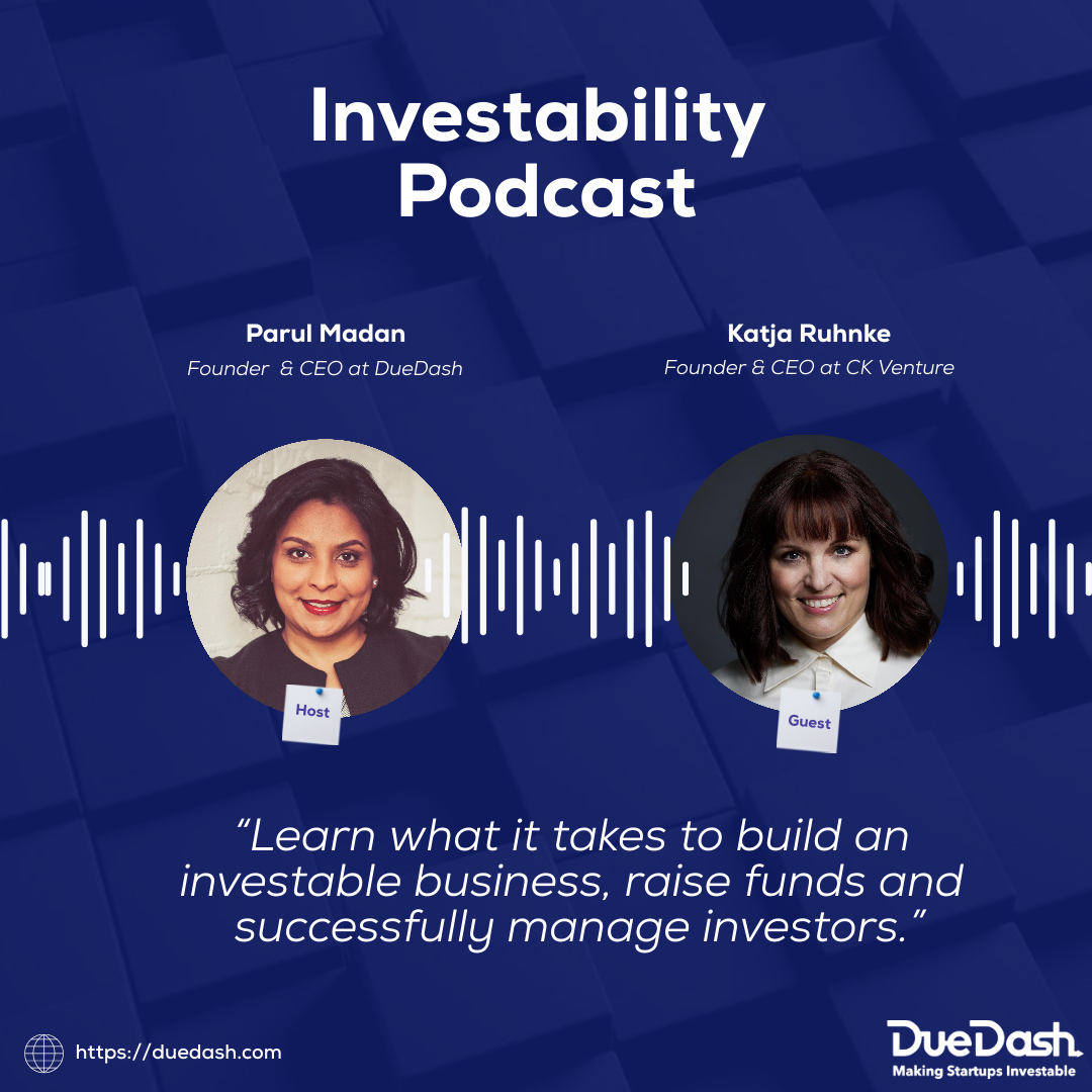 parulsm's tweet photo. Why become an investor in the first place?

In the first episode of our DueDash Investability Podcast Katja Ruhnke from CK Ventures shares how driving impact led her to become an investor.

Listen here: https://t.co/DK6SJERAZx 

#investability https://t.co/jlTA4K0VYL