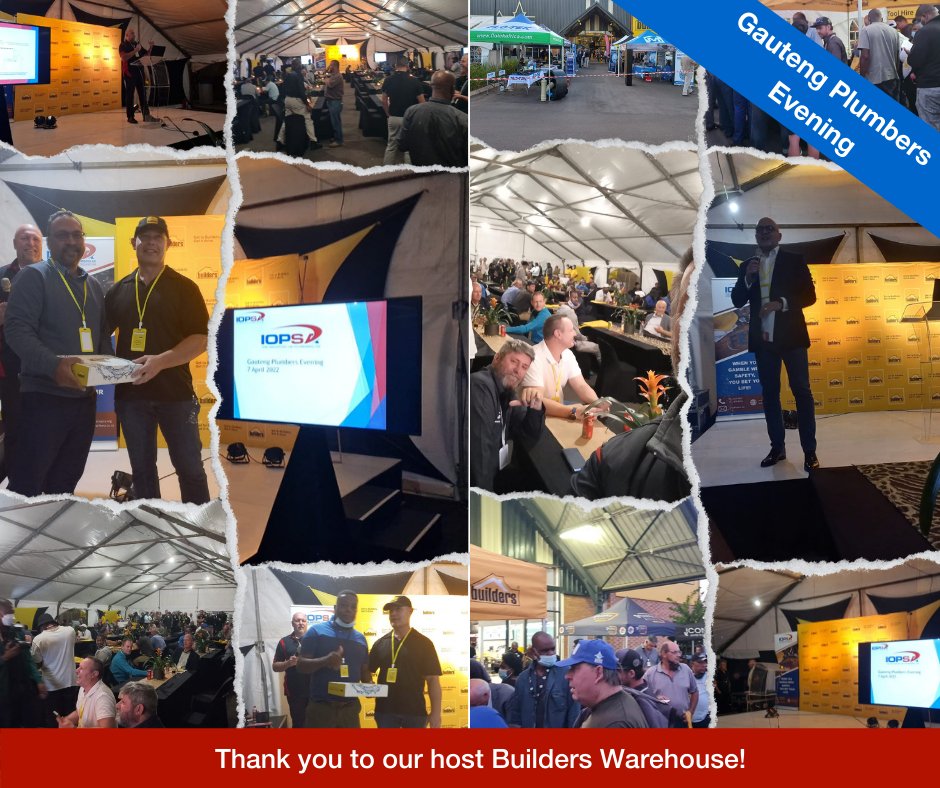 IOPSAonline's tweet photo. What an amazing night!
Last night our Gauteng region hosted their very first physical plumbers evening for 2022 at Builderssa and what a turn out! Over 100 plumbers across Gauteng came out to attend this event.
#Plumbers #Networking #IOPSAPlumberEvening #Builderssa #Thankyou https://t.co/VkHYsSMONQ