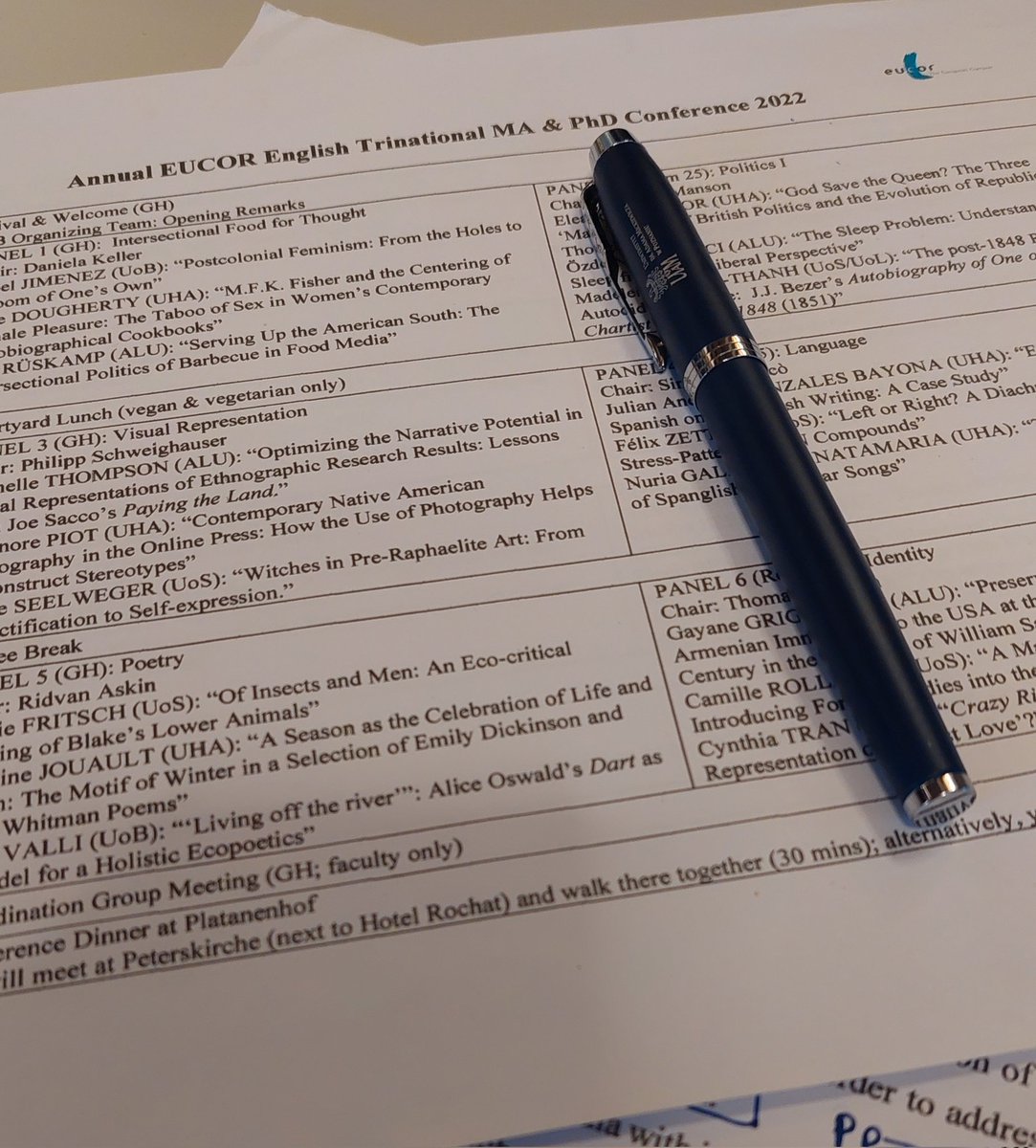EvaRueskamp's tweet photo. Excited for @eucor conference, finally in person again. Presenting my paper with @alkimkutlu on #barbecue #foodmedia and the American South. https://t.co/9qREie6Kfi