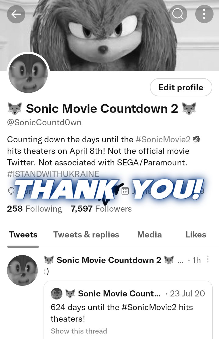 ❤️🦔 Sonic Movie Countdown 🦔❤️ (@SonicCountd0wn) / X