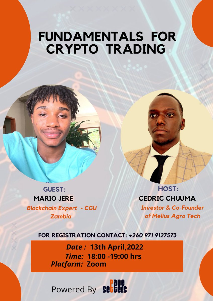 PacesettersBM's tweet photo. The Pacesetters Business Magazine BLOCKCHAIN TECHNOLOGY WEEK start next week. 
Register here to attend all the week's webinars.
https://t.co/Losx4IiZxb
#pacesetters #Bitcoin #NFTs #Etherum #BlockchainWeekZm https://t.co/2LOq6Om00d