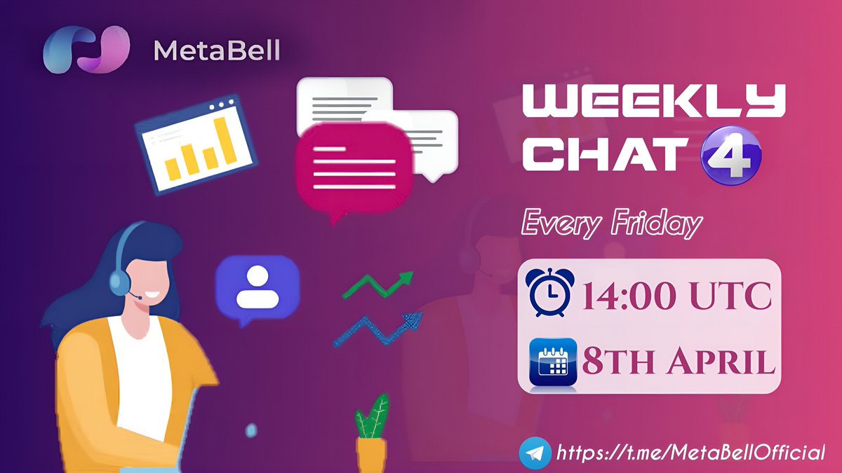 okx_vehW's tweet image. 🥳 #MetaBell #WeeklyChat 4️⃣ starts in less than 6 hrs from now by 14:00 UTC @ t.me/MetaBellOffici…

Click bit.ly/MetaBellNfts
✅LIKE, RT and Comment your question or suggestion and tag 3 friends to win NFTs

#Web3 #NFT #XR #AR #VR #GameFi #UGC
