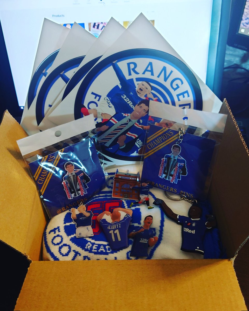 Let's Giveaway Another Champion Box!
Just RT for chance to win
1x Champions 55 Scarf
1x Alfredo Keyring
1x Albertz Pin
1x Ryan Kent Pin
1x Gazza Keyring
1x Ibrox Pin
1x Ryan Jack Pin
1x Gerrard Pin
1x Gerrard Keyring
4x Big Stickers
rangerspins.bigcartel.com/product/champi…