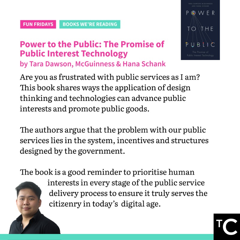CentreMY_'s tweet photo. Ever wondered how governments can provide good public services in the tech age, why we should evaluate the way we perceive economic systems, and what’re the pitfalls of meritocracy? For answers, check out TC Researcher, @edwingoh95’s recommendations for #TCFunFriday #BookReviews. https://t.co/WD96rZru6I