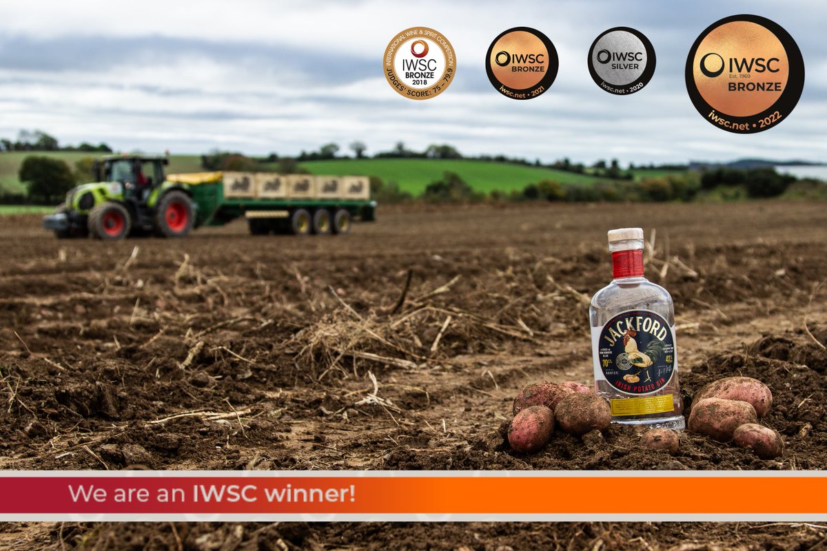 CONGRATULATIONS! @JackfordSpirits have just been awarded a bronze medal in the International Wine &amp; Spirit Competition. Confirmation of the quality product being produced here in Co Wexford. Well done! 
Ask for a Jackford Irish Potato Gin in your favourite bar!
#eatwexford
