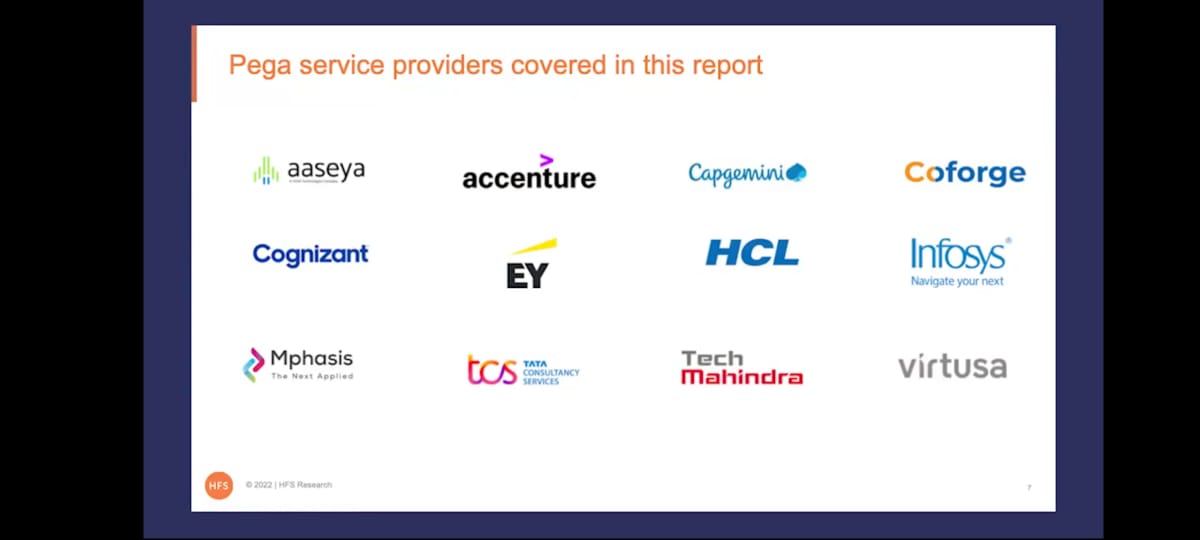 We are thrilled to be featured in the HFS Research session at the recent Pega partner townhall. HFS research spoke about their top 10 Pega service providers report in this session. This recognition is a testimony to Aaseya's expertise in the #Pegaplatform.