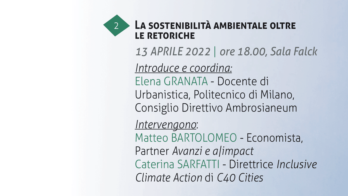 PlanetB_Milano's tweet photo. LA SOSTENIBILITA' AMBIENTALE OLTRE LE RETORICHE :: Ambrosianeum Fondazione Culturale https://t.co/11TuUGX17z https://t.co/yf2fyoCARf