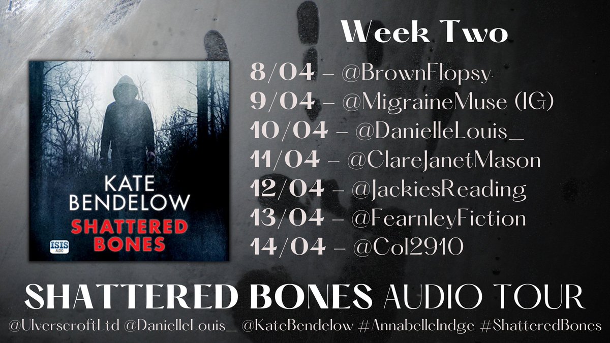 brownflopsy's tweet photo. Welcome to my stop on the #AudioBook #BlogTour for the super twisty #ShatteredBones by @KateBendelow @UlverscroftLtd @_DanielleLouis_ Narrated by #AnnabelleIndge 

How do you catch a killer if you can’t identify the victim?

https://t.co/MIj950OZjo https://t.co/VAKejR0hce