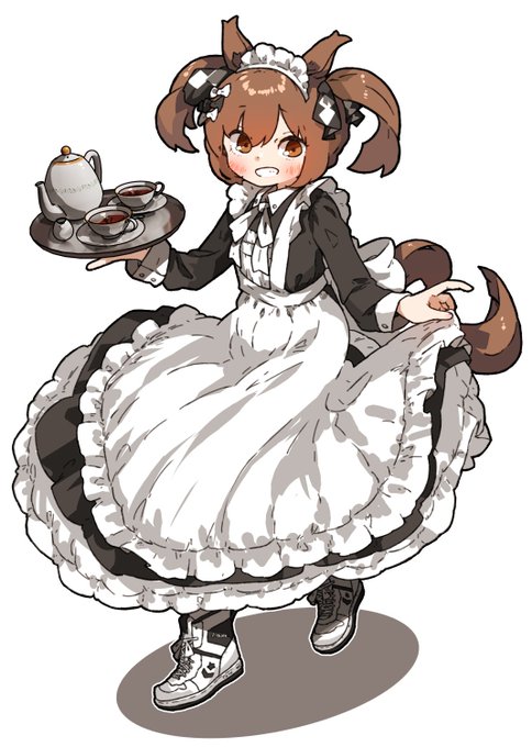 「alternate costume frilled apron」 illustration images(Popular)｜21pages