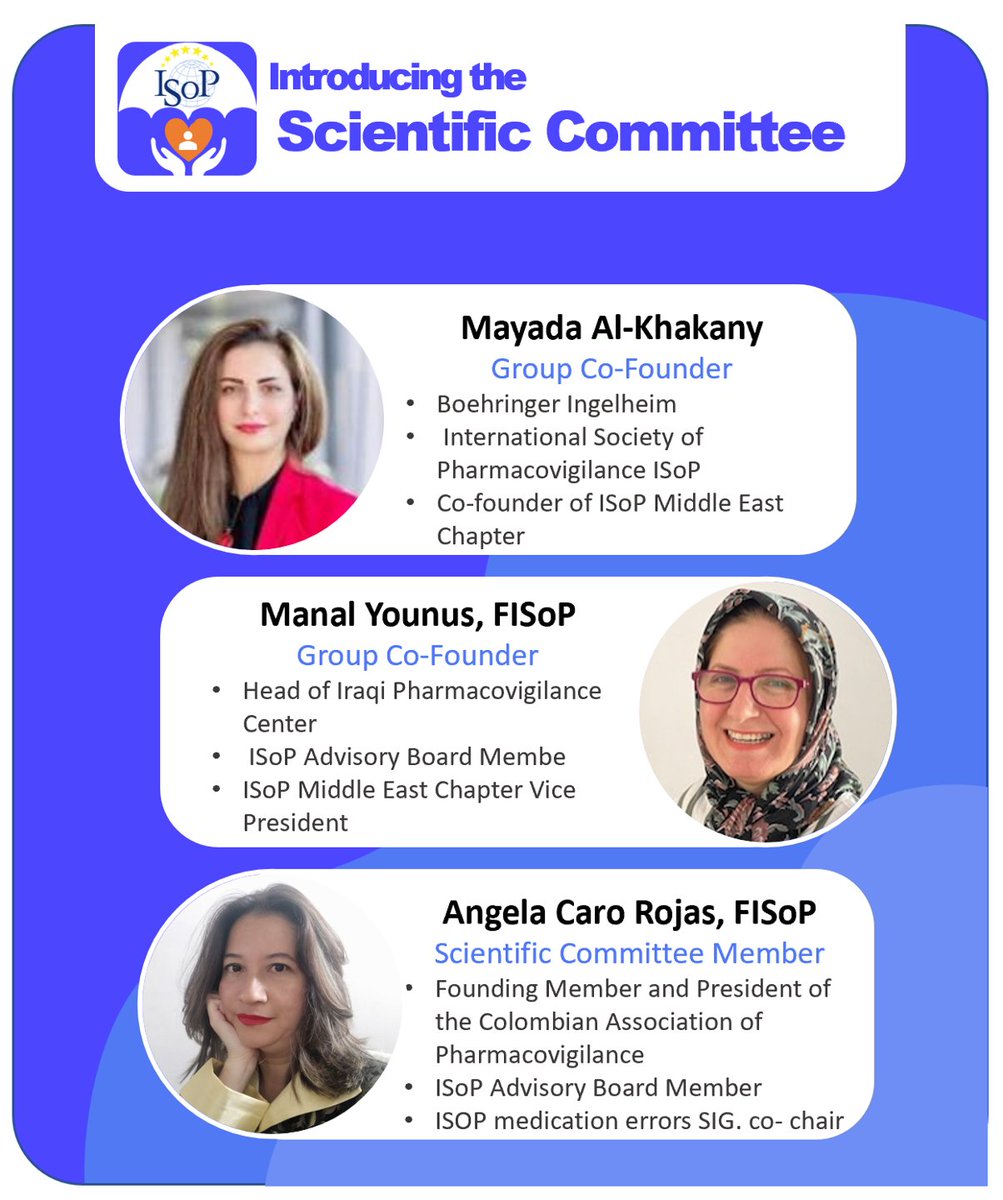 PatientegISoP's tweet photo. Introducing our Scientific Committee of dedicated professionals who have been patient safety enthusiasts throughout their well-established careers
@MayadaAlkhakany, @ManalMYounus, Angela Caro , Helen Haskell, Helen Ndagije, and Priya Bahri
#patientsafety #patientengagement #isop https://t.co/5A2dBsCEnP