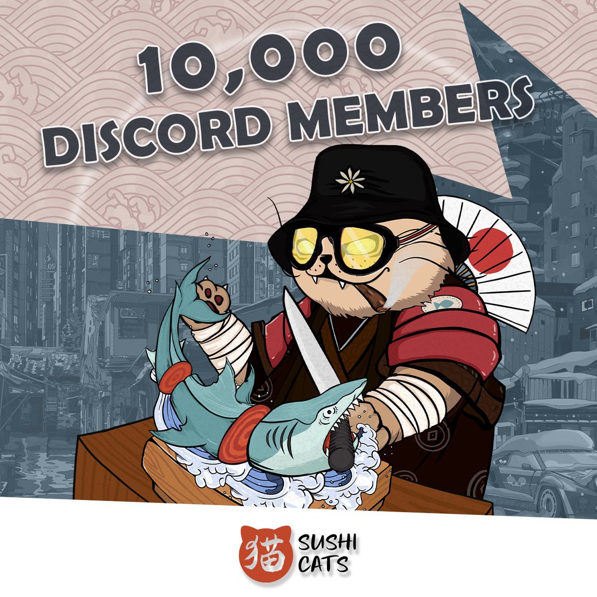 thesushicatsnft's tweet photo. #SushiCats just reached 10k Discord members 🥰

Thank you for staying with us! ❤️

To celebrate this milestone we are giving away 10 whitelist spots 🥳

Follow us, LIKE, RT and tag frens

48 HRS 🏆

#NFTGiveaway #NFTartists #NFT #nftart https://t.co/mc75VULTYD